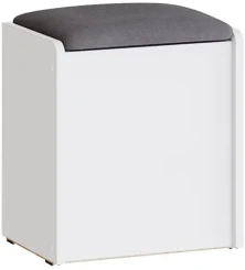 Пуф "Бостон" (белый ясень/велюр серый) - Три Я - каталог товаров магазина Арктика