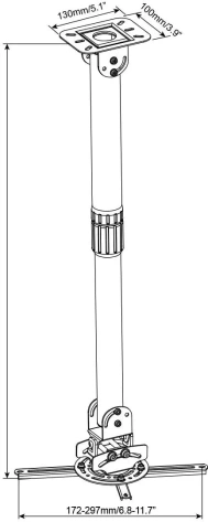 Кронштейн Cactus CS-VM-PR16L-AL Серебро для проектора - фото в интернет-магазине Арктика