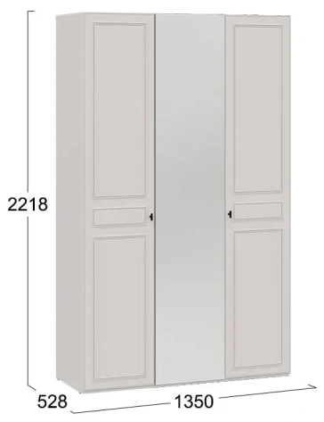 Спальня "Пандора" шкаф комбинированный (Кашемир/ Кашемир сатин) - Три Я - фото в интернет-магазине Арктика