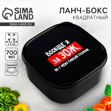 Ланч-бокс "Гибкий график на ЗОЖ" 4569092 700 мл - Сима-ленд - фото в интернет-магазине Арктика