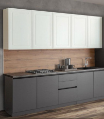 Кухня "Монза" 3.0 м (белый/гарфит) - Заман - каталог товаров магазина Арктика
