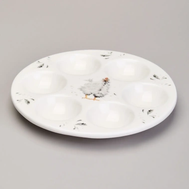 Блюдо "FUNNY HENS" д/яиц 358-2292 18 см - Арти М - фото в интернет-магазине Арктика