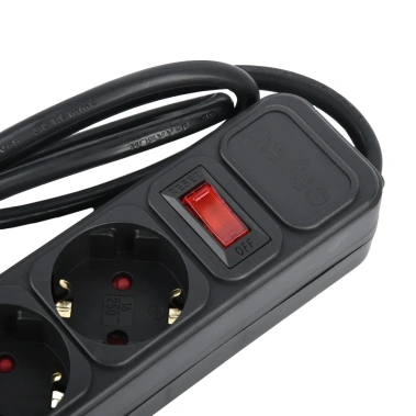 Сетевой фильтр Perfeo 5р PF_E1501 (черный) 3 м. (REAL POWER) - фото в интернет-магазине Арктика