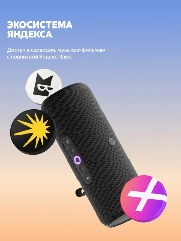 Умная колонка Яндекс Станция Стрит (YNDX-00030BLK) Черная - фото в интернет-магазине Арктика