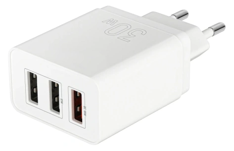 Зарядное устройство сетевое TFN 30W QC+2.4A White (TFN-WCRPD25) - фото в интернет-магазине Арктика