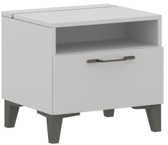 Спальня "Нордвик" НД-301.09 тумба прикроватная (Светло-серый+Оникс серый) - Ангстрем - каталог товаров магазина Арктика