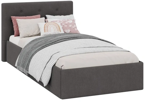 Спальня "Тейлор" кровать 90*190 (Велюр Neo Серый) - Три Я - фото в интернет-магазине Арктика