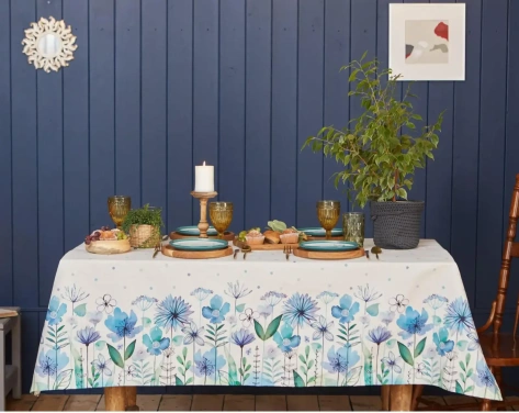 Скатерть "Этель" Незабудки 149х220см, 100% хл, саржа 190 г/м2 5376630 - Сима-ленд - фото в интернет-магазине Арктика