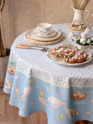 Скатерть "Этель" Пасхальные радости d=148 см, 100% хл, саржа 190 гр/м2 10261476 ПСХ - Сима-ленд - фото в интернет-магазине Арктика