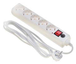 Сетевой фильтр Buro 5р / 3 м (белый) (500SH-3-W) - каталог товаров магазина Арктика