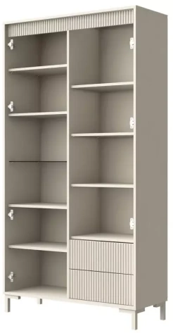 Гостиная "Свейн" 479.04 шкаф со стекл. (Кашемир серый) - Столлайн - фото в интернет-магазине Арктика