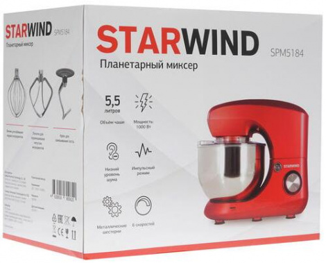 Миксер Starwind SPM5184 красный - фото в интернет-магазине Арктика