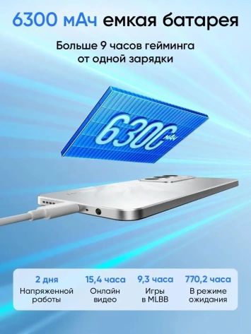 Мобильный телефон Realme C71 8+256Gb White (RMX5303) - фото в интернет-магазине Арктика