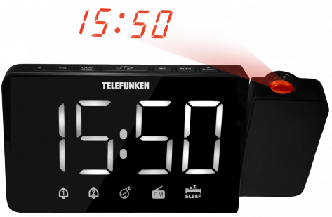 Радиочасы Telefunken TF-1703 Black/White - фото в интернет-магазине Арктика