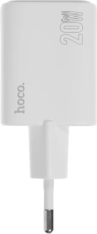 Зарядное устройство сетевое Hoco N41 20W White (PD+QC+AFC) USB/USB Type-C - фото в интернет-магазине Арктика