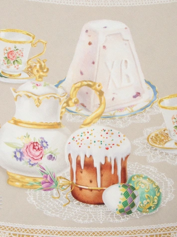 Скатерть "Этель" Пасхальные куличи d=215 см, 100% хл, саржа 190 гр/м2 10254597 ПСХ - Сима-ленд - фото в интернет-магазине Арктика