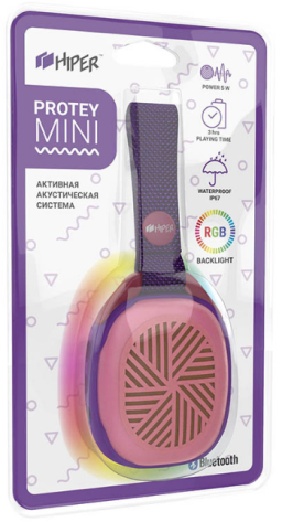 Колонка Bluetooth HIPER Protey Mini H-OM1 (пурпурная) - фото в интернет-магазине Арктика
