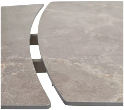 Стол обеденный BALDE 140 (MATT LATTE STONE SOLID CERAMIC/TAUPE) - М-Сити - фото в интернет-магазине Арктика