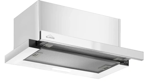 Вытяжка Elikor Slide Glass 60П-1000 белый/белый - фото в интернет-магазине Арктика