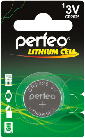 Батарейка Perfeo CR2025-1BL 1 шт - фото в интернет-магазине Арктика
