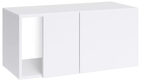 "ПРАГА" Джей антресоль угловая 1000 мм AU0610 белый - Евромебель - фото в интернет-магазине Арктика