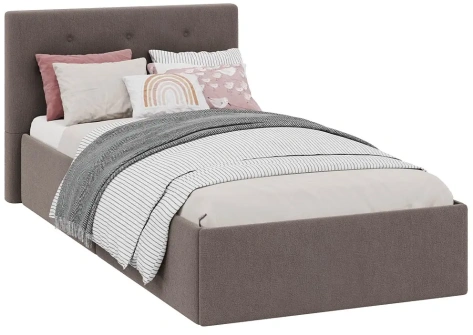 Спальня "Тейлор" кровать 90*190 (Велюр Neo Бежевый) - Три Я - фото в интернет-магазине Арктика