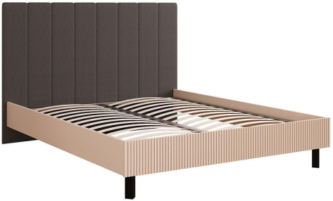 Спальня "Хилтон" (ХТ-810.26) кровать 160 (Д2/Кашемир серый) - Ангстрем - фото в интернет-магазине Арктика