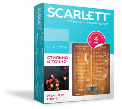 Весы кухонные Scarlett SC-KS57P19 - фото в интернет-магазине Арктика
