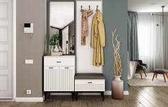 Прихожая "Хилтон" (Д1/Белый премиум) - Ангстрем - каталог товаров магазина Арктика