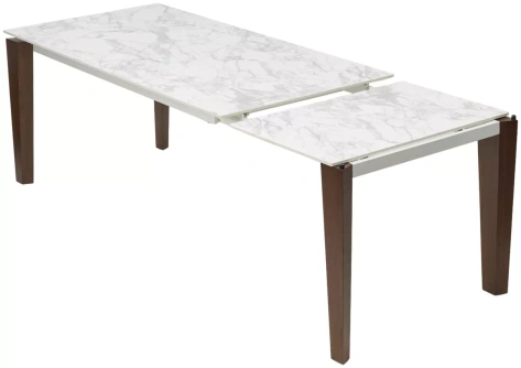 Стол обеденный ESMIR 180 (MATTE ARABESCATO/WHITE/ WALNUT) - М-Сити - фото в интернет-магазине Арктика