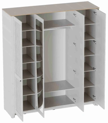 Спальня "Валенсия" шкаф 4-х дверн (персидский жемчуг) - Мебельград - фото в интернет-магазине Арктика