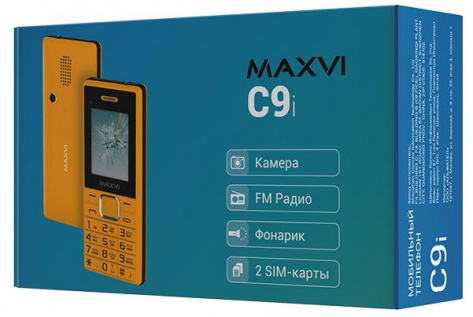 Мобильный телефон Maxvi C9i Black-Black - фото в интернет-магазине Арктика