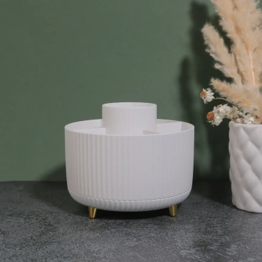 Органайзер 5секц ENJOY вращающ 14,5*14,5*12см бел/золот к/кор накл QF 9863218 - Сима-ленд - фото в интернет-магазине Арктика