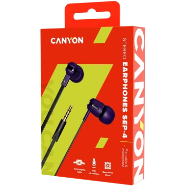 Наушники CANYON SEP-4 (HR1CNSCEP4P) (фиолетовые) - фото в интернет-магазине Арктика