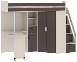 Детская "Карамель 77-03" кровать (анкор светлый/бодега темн) - Атлант - каталог товаров магазина Арктика