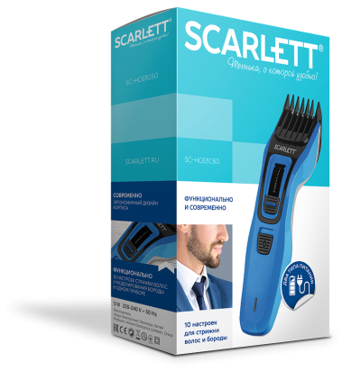 Машинка для стрижки Scarlett SC-HC63C60 - фото в интернет-магазине Арктика