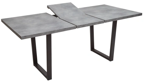 Стол обеденный ЛОФТ 160 (Бетон Портленд/ Черный) - М-Сити - фото в интернет-магазине Арктика