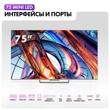 Телевизор Haier 75 Mini LED UHD Smart TV - фото в интернет-магазине Арктика