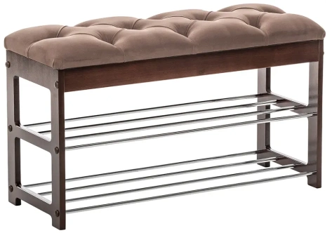 Банкетка МИ "Грейс" (орех/V23) - Импэкс - фото в интернет-магазине Арктика