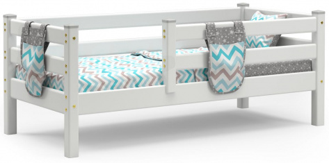 Кровать "Соня" 70*160 (массив сосны/белый) - Мебельград - фото в интернет-магазине Арктика