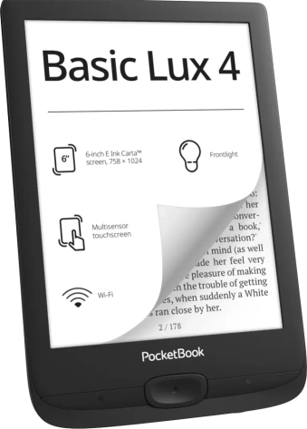 Электронная книга PocketBook 618 Basic Lux 4 Ink Black (PB618-P-WW) - фото в интернет-магазине Арктика