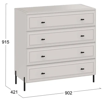 Спальня "Пандора" комод (Кашемир/ Кашемир сатин) - Три Я - фото в интернет-магазине Арктика