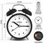 Будильник "Классика", дискретный ход, d-9.8 см, черный 3011308 - Сима-ленд