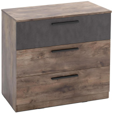 Спальня "Глазго" комод 3 ящ (Таксония/графит) - Мебельград - каталог товаров магазина Арктика