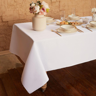Скатерть "Этель" Cozy 150*110  цв.белый 6974132 - Сима-ленд - фото в интернет-магазине Арктика