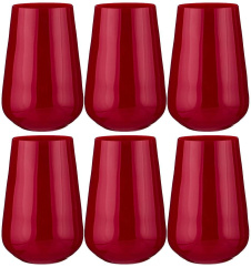 Набор стаканов "Sandra Red" 674-712 6 шт/380 мл - Арти М - каталог товаров магазина Арктика