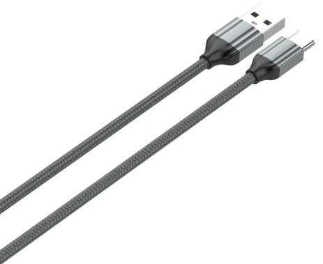 Кабель LDNIO LS431 USB-Type-C 1m 2.4A Gray (LD_B4567) - фото в интернет-магазине Арктика