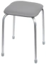 Табурет "Классика 3" на 4-х опорах (квадр.сид) ТК03/С серый - Ника