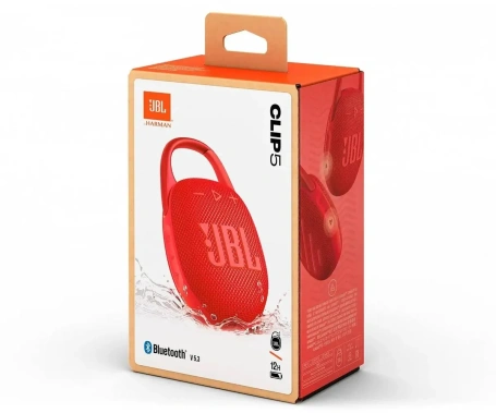 Портативная акустика JBL Clip 5 Red (JBLCLIP5RED) - фото в интернет-магазине Арктика