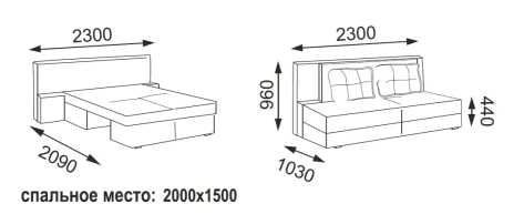 Диван "Даллас" (прага браун/прага капучино/дуб сонома) - Олмеко - фото в интернет-магазине Арктика